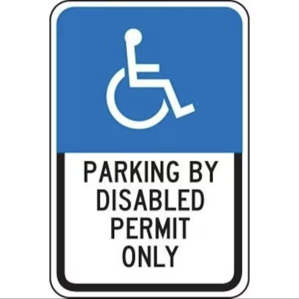 Accuform HANDICAPPED PARKING SIGN PARKING BY FRA192RA FRA192RA - main